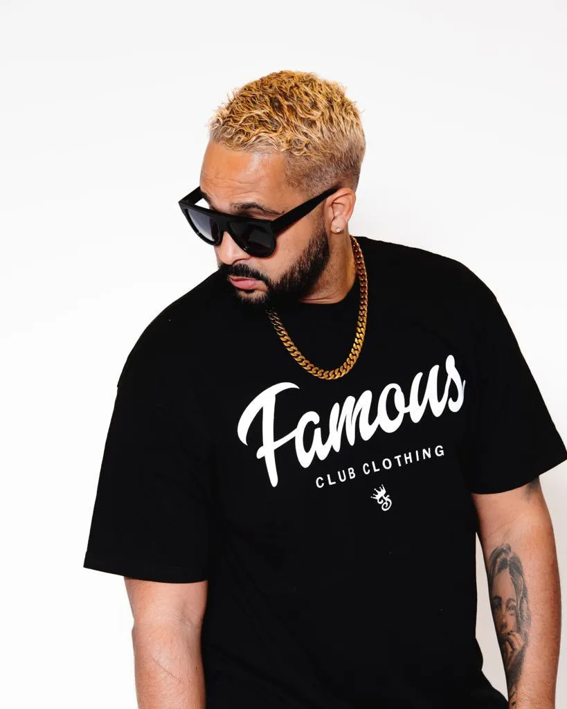 FAMOUS SCRIPT T-SHIRT (BLK/WHT)