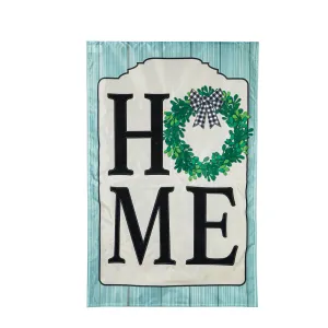 Farmhouse Home Wreath House Applique Flag,159247