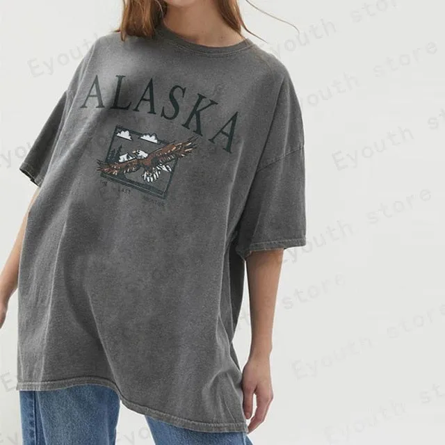 Fashion women's cotton Stand collar half zipper letter printing long sleeve sweatshirts Vintage Grey casual loose sweatshirt