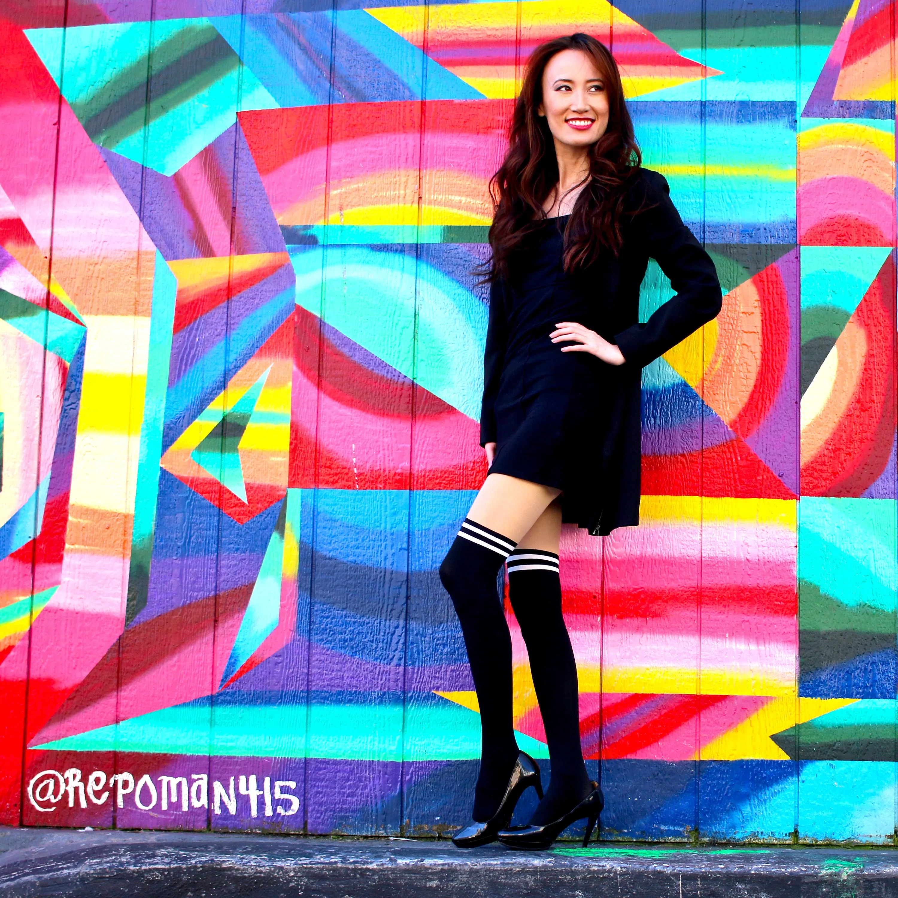 Faux Thigh High Tights Kawaii