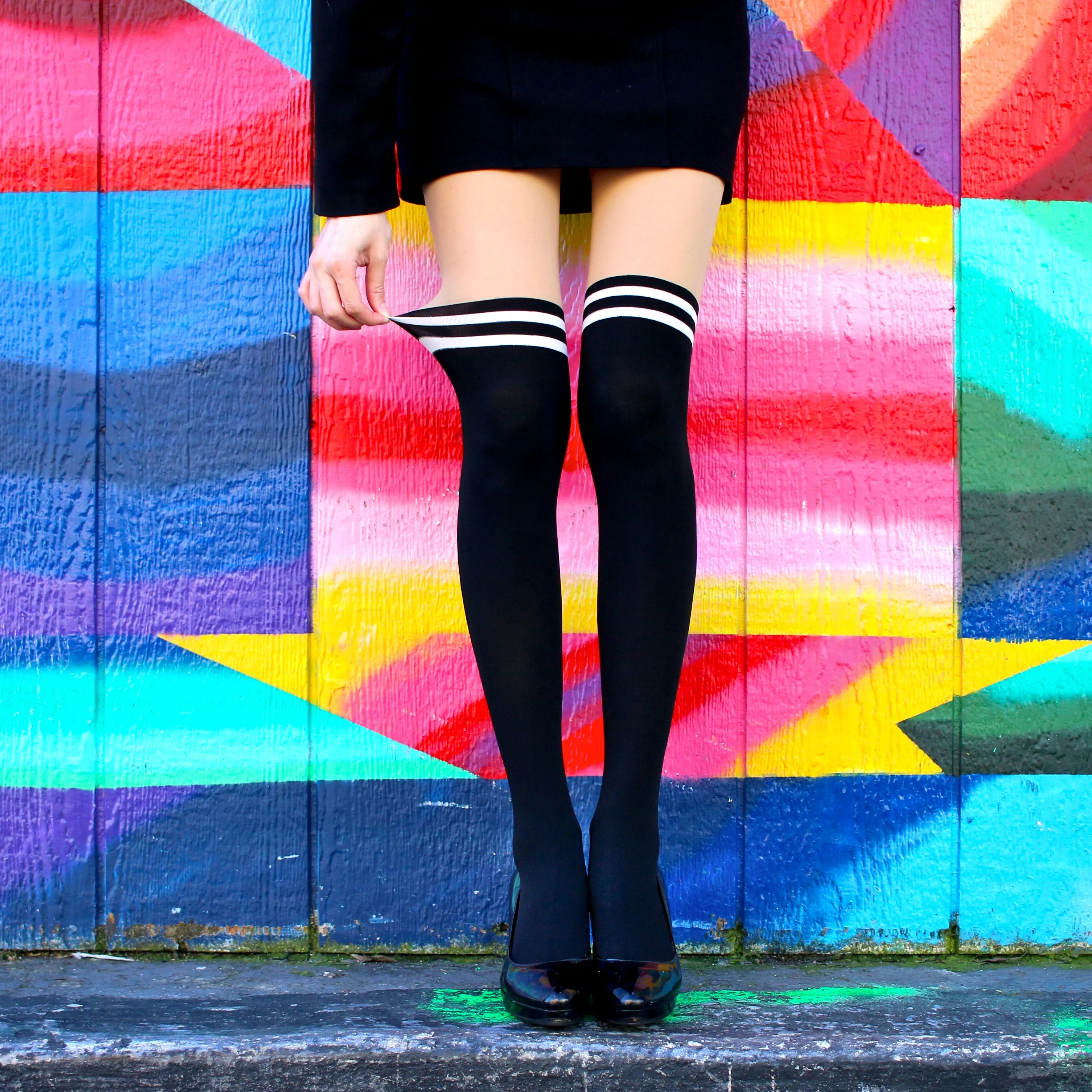 Faux Thigh High Tights Kawaii