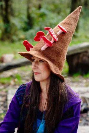 Felt Fungi Tree Pointed Hat