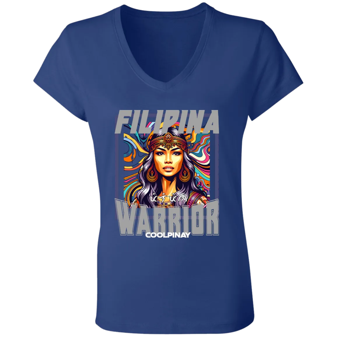 Filipina Warrior Beauty Ladies' Jersey V-Neck T-Shirt
