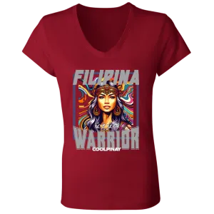 Filipina Warrior Beauty Ladies' Jersey V-Neck T-Shirt