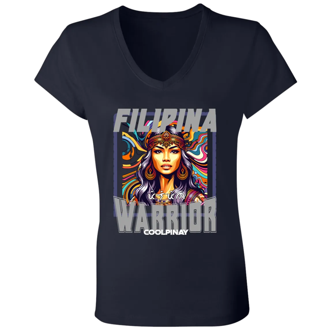 Filipina Warrior Beauty Ladies' Jersey V-Neck T-Shirt