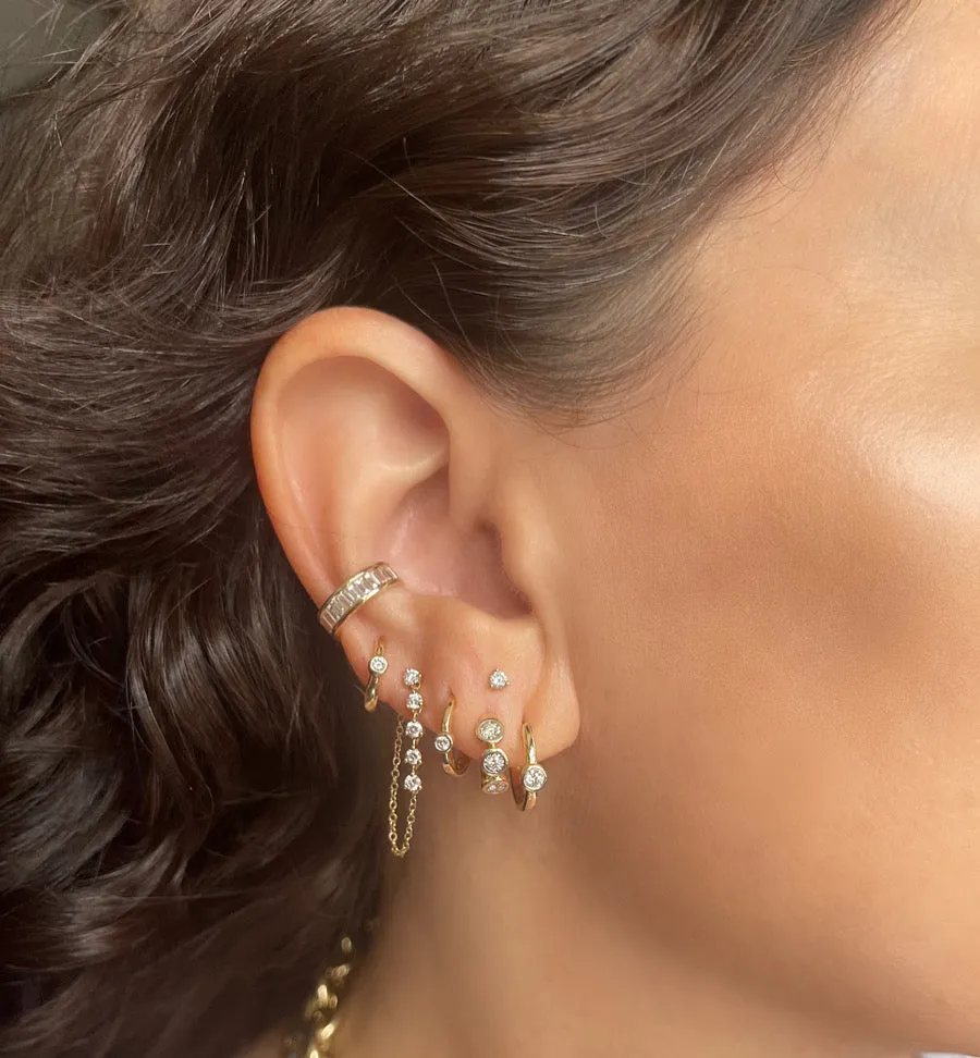 Five Diamond Tethered Earring