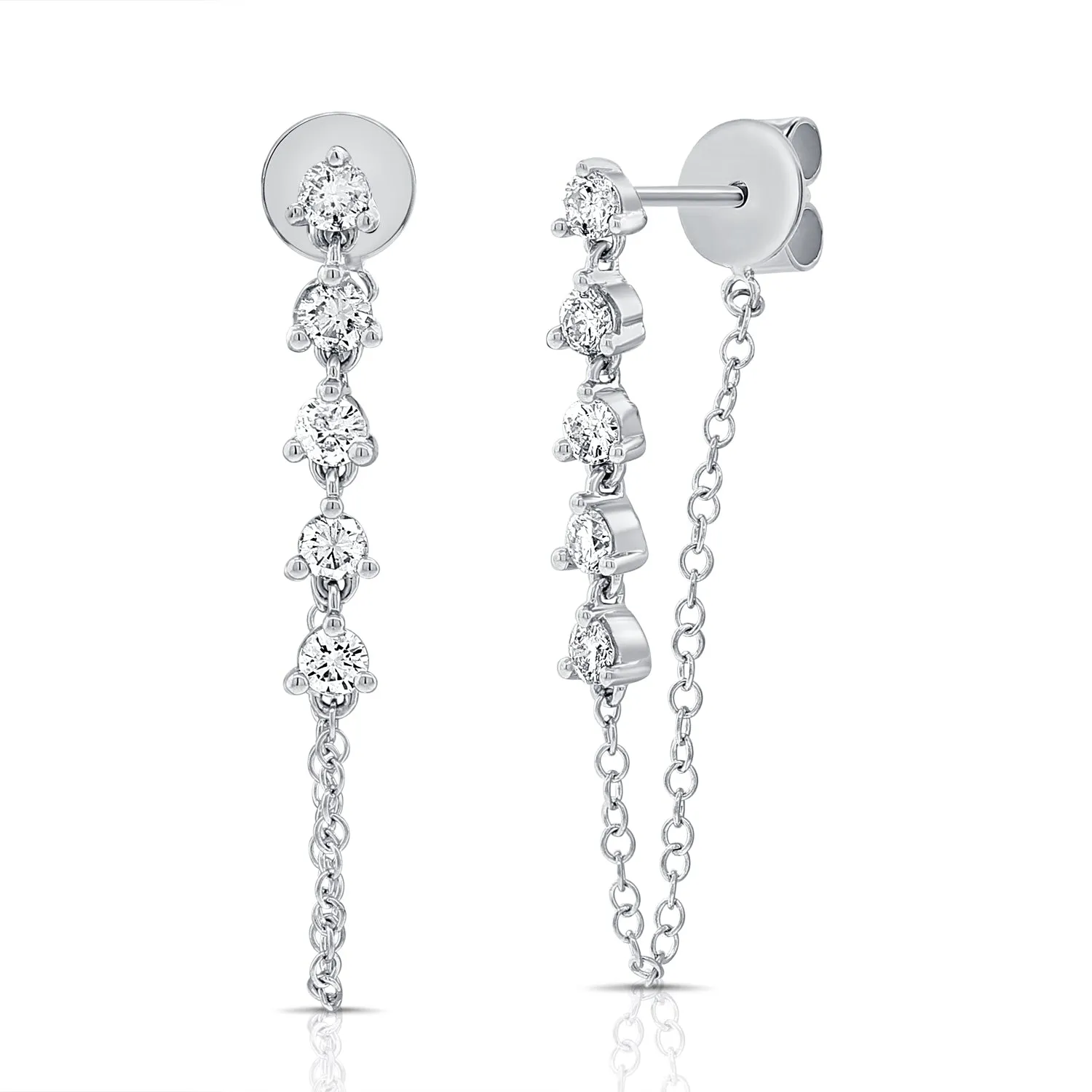 Five Diamond Tethered Earring