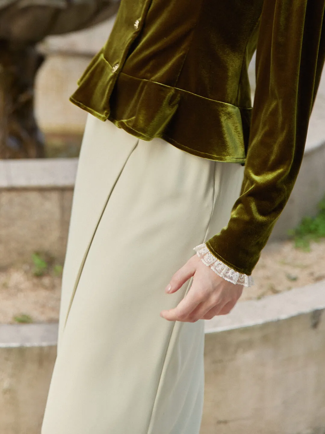【Flash Sale】Giselle Midi Skirt-Apricot Green