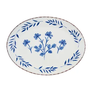 Floral Indigo Platter
