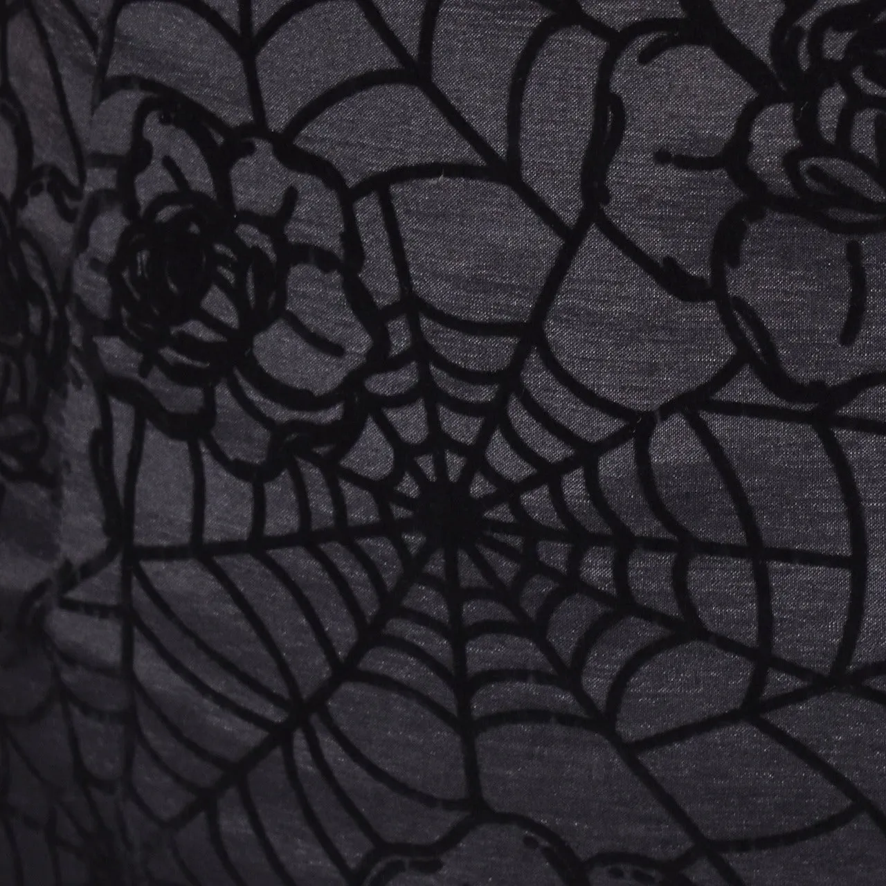 Floral Spiderweb Flocked Skirt