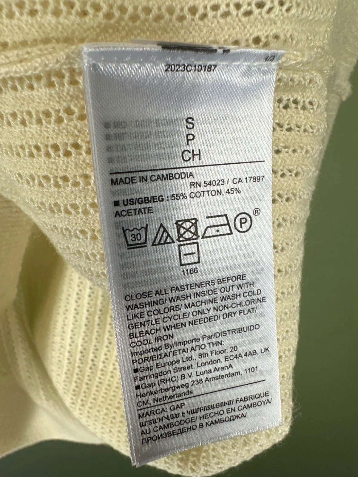 GAP Cream Short Sleeve Knitted Polo Shirt UK S