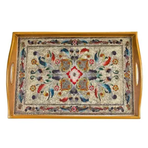 Gemstone Sand Rectangle Glass Tray