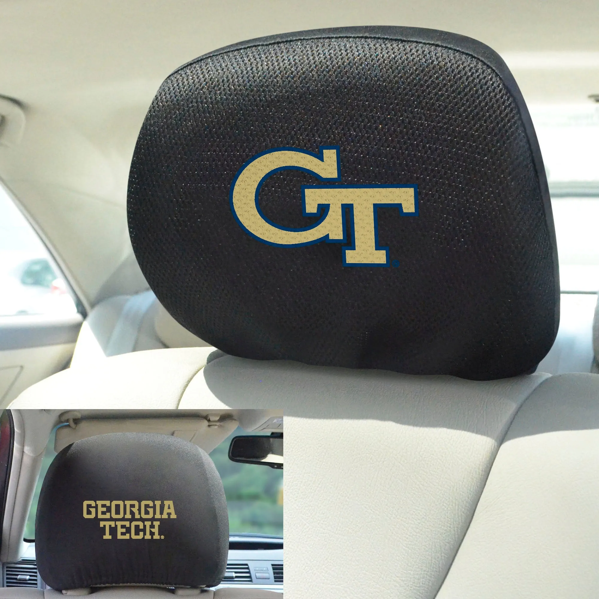 Georgia Tech Head Rest Cover
