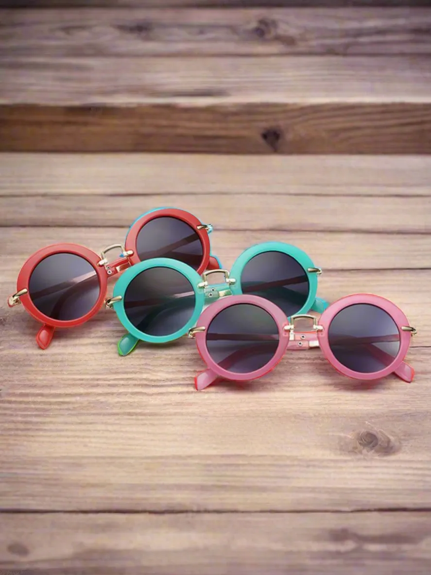 Girls Round Retro Sunglasses