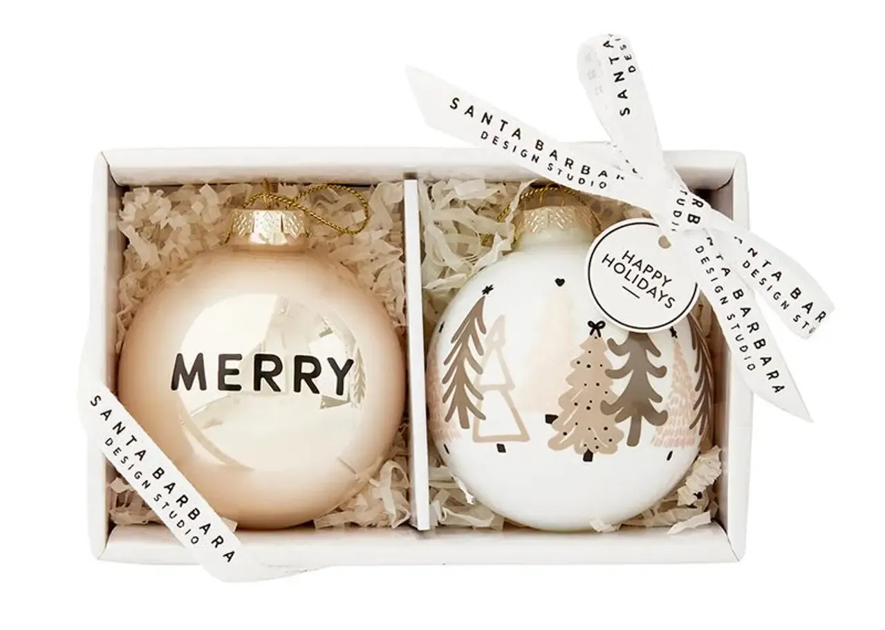 GLASS CHRISTMAS ORNAMENTS SETS