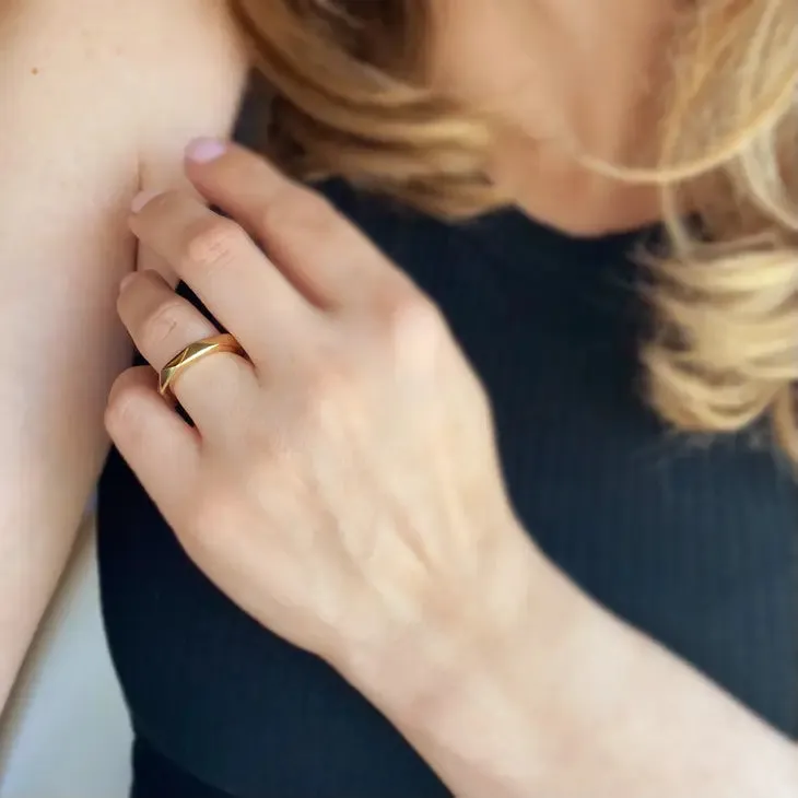 Gold Filled Faceted Band Ring
