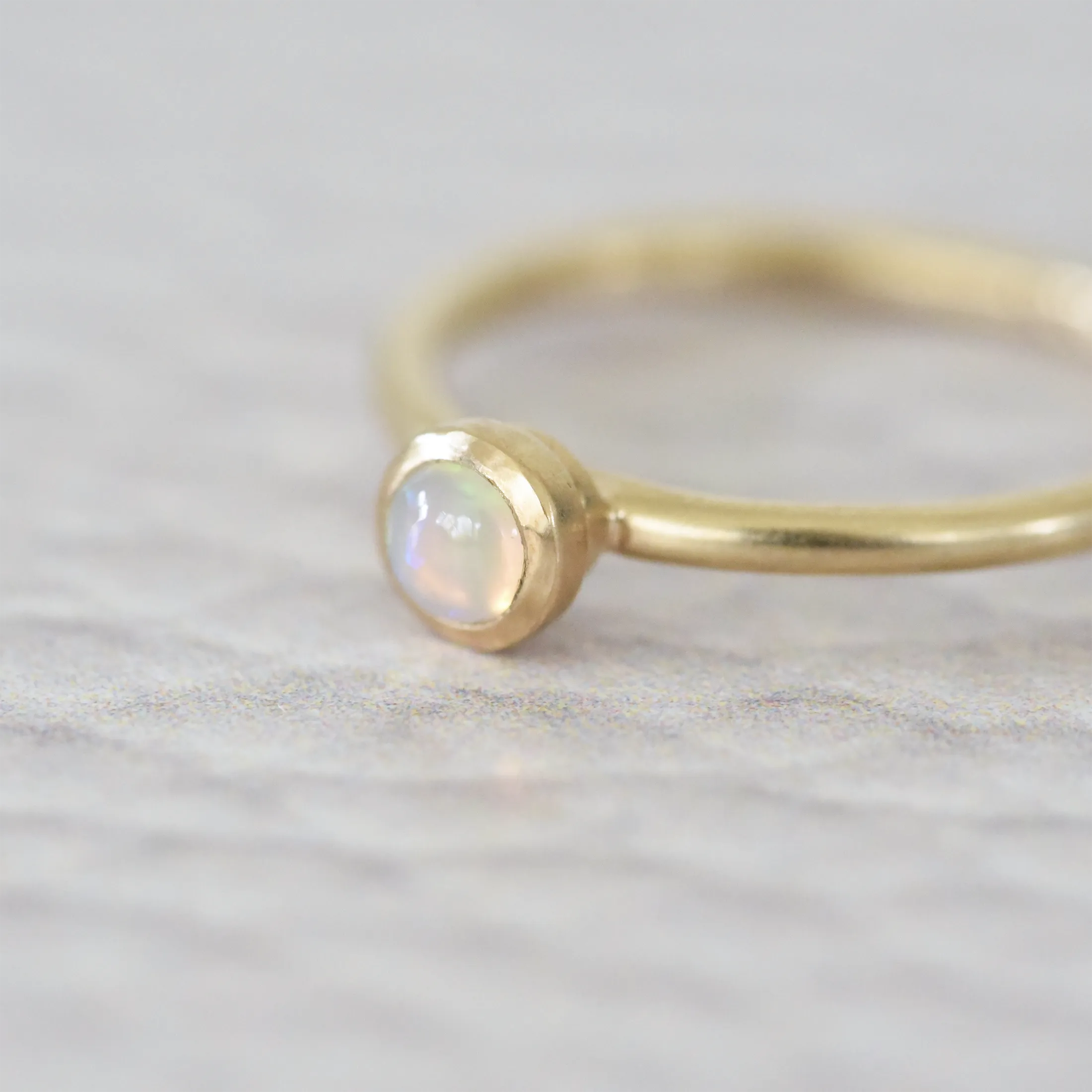 GOLD   OPAL STACKER RING SIZE 7.75