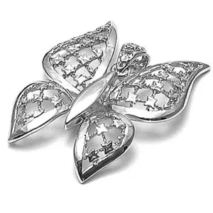 Gorgeous & Detailed Sterling Silver Butterfly Pendant