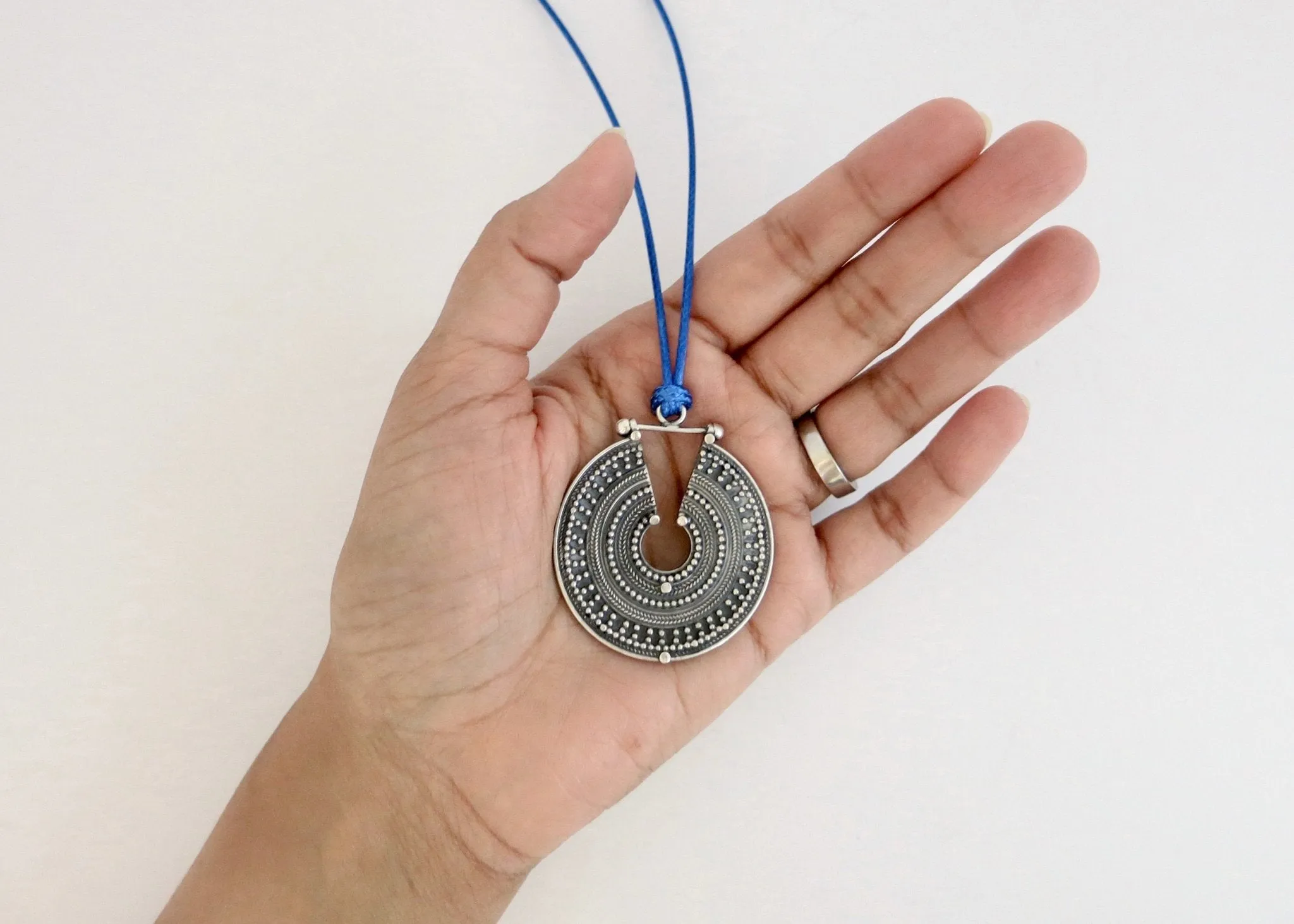 Gorgeous Indian granulation work pendant necklace
