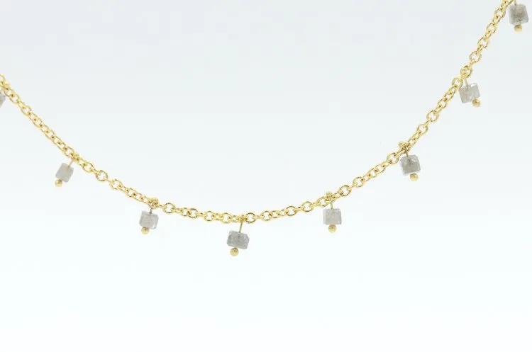 Gray Diamonds Bead Necklace
