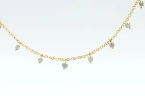 Gray Diamonds Bead Necklace