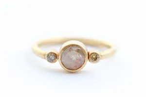 Grey and Cognac Diamond Engagement Ring