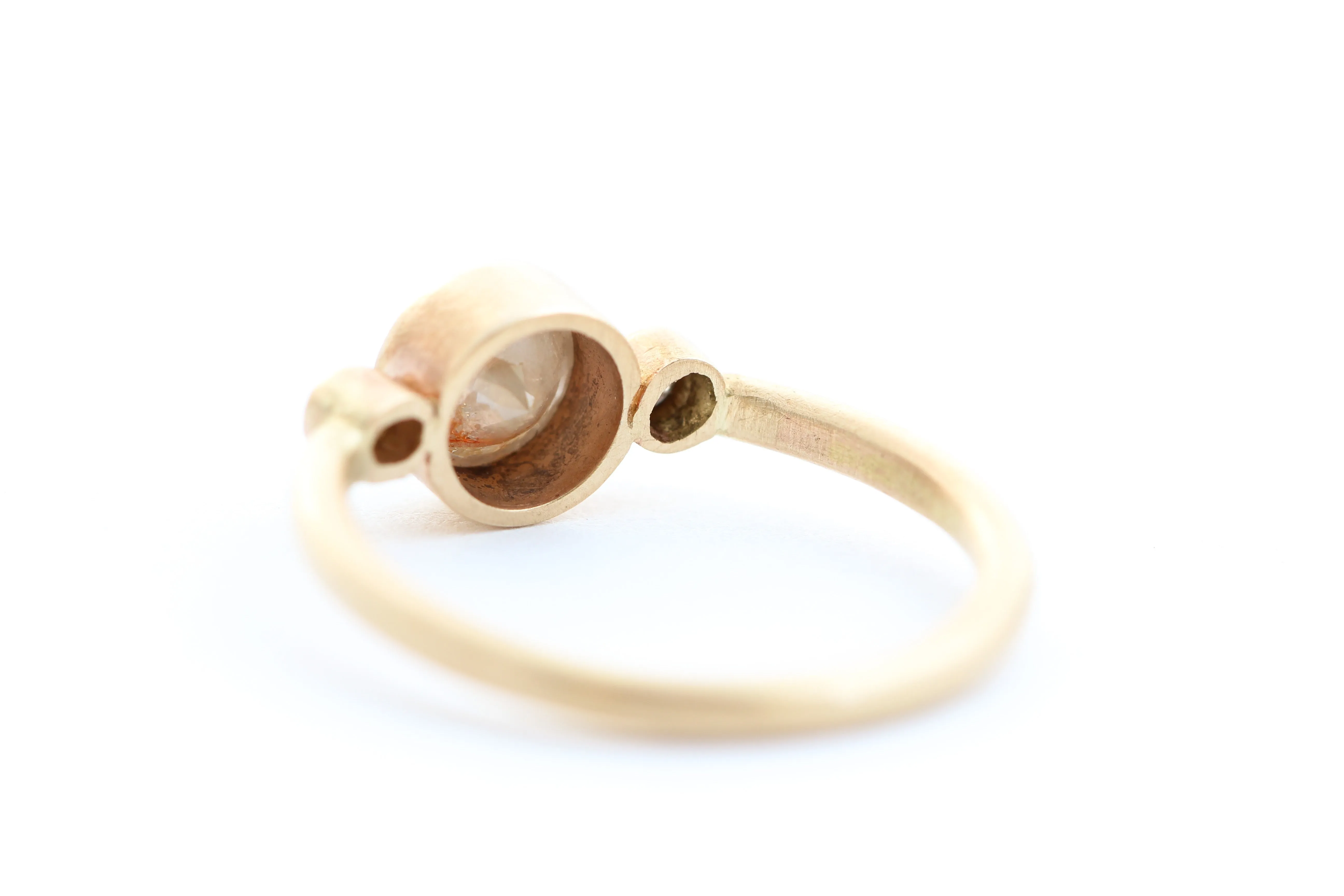 Grey and Cognac Diamond Engagement Ring
