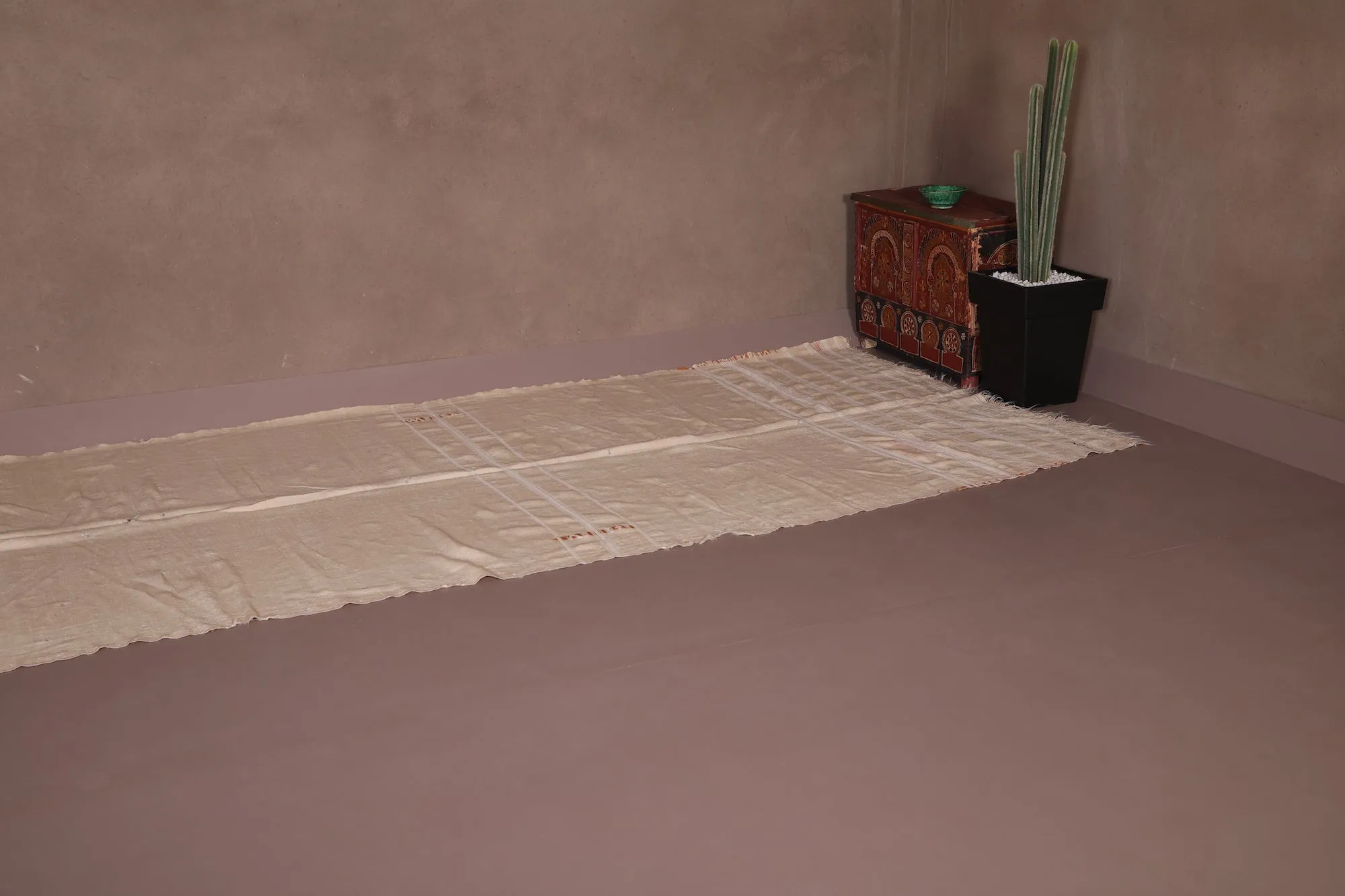 Handwoven Kilim 4.7 FT X 16.1 FT – Long Moroccan Runner Rug