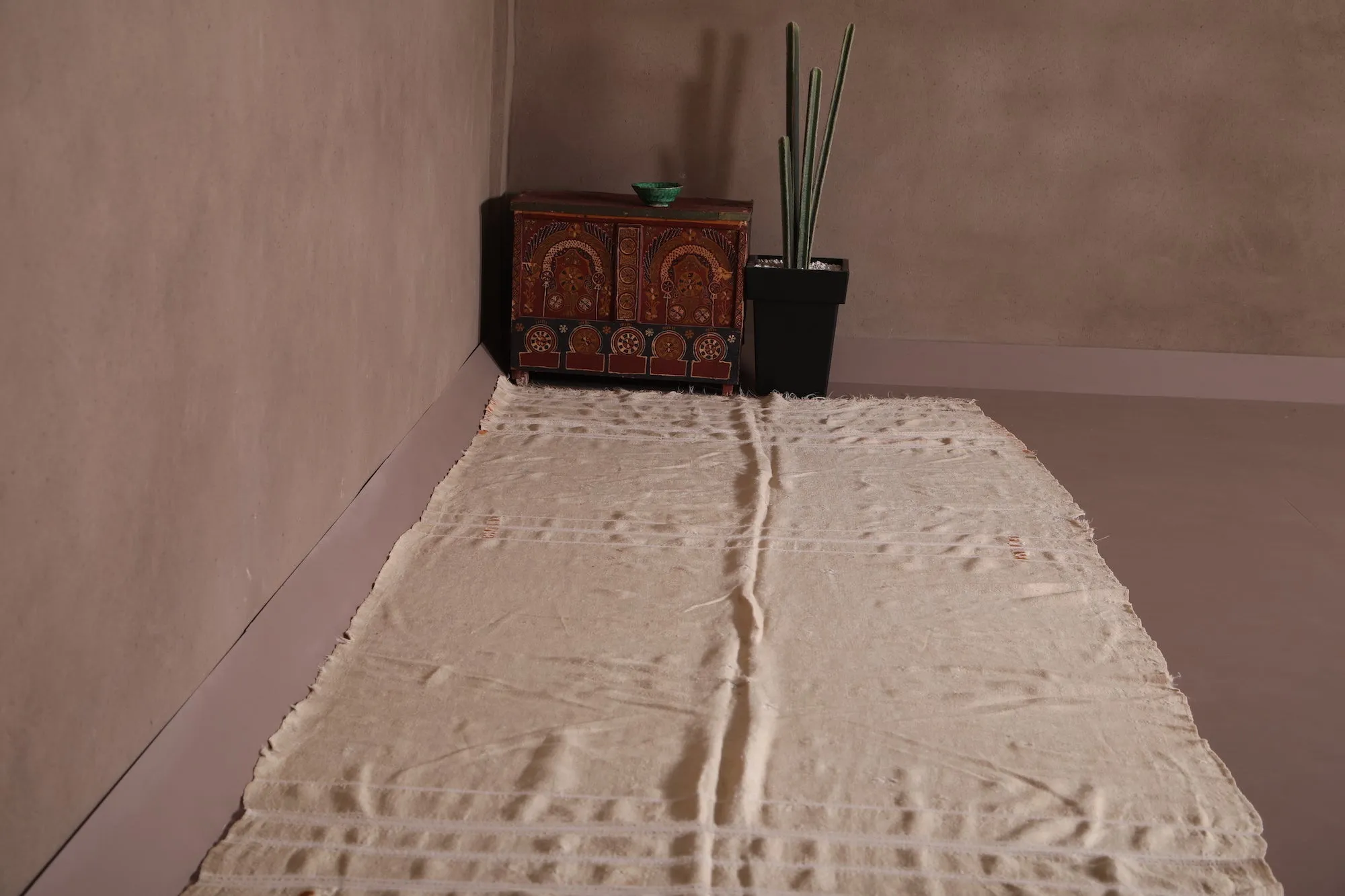 Handwoven Kilim 4.7 FT X 16.1 FT – Long Moroccan Runner Rug