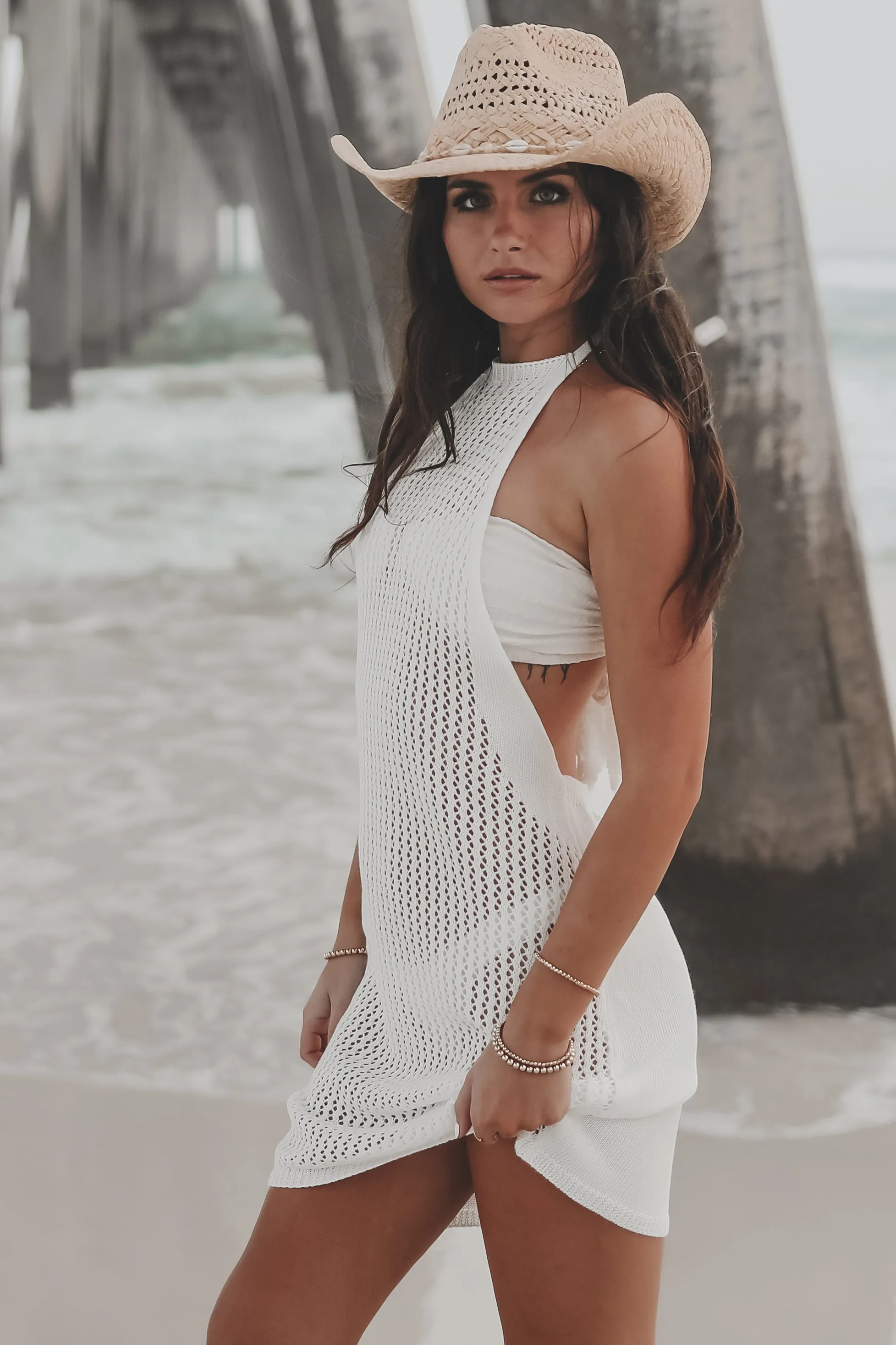 Hats Off Summer Halter Cover Up Dress