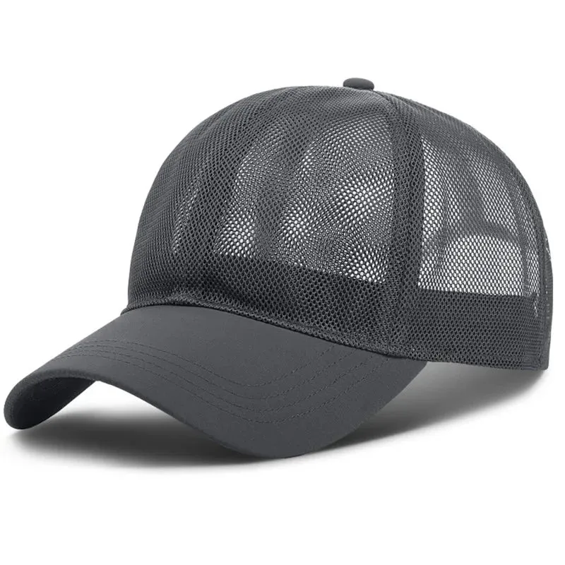 High Ponytail Baseball Cap for Women Summer Sun Hat Running Snapback Hat Messy High Bun CasualWomen's Mesh Caps Female
