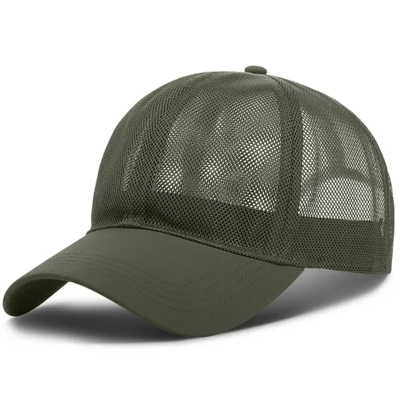 High Ponytail Baseball Cap for Women Summer Sun Hat Running Snapback Hat Messy High Bun CasualWomen's Mesh Caps Female