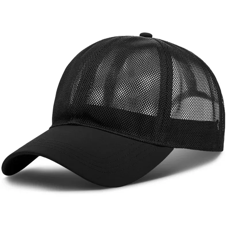 High Ponytail Baseball Cap for Women Summer Sun Hat Running Snapback Hat Messy High Bun CasualWomen's Mesh Caps Female