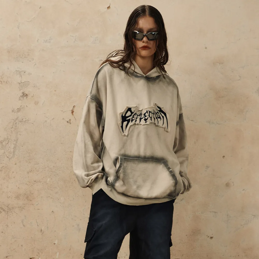 High Street Tie Dye Patch Letters Hoodie