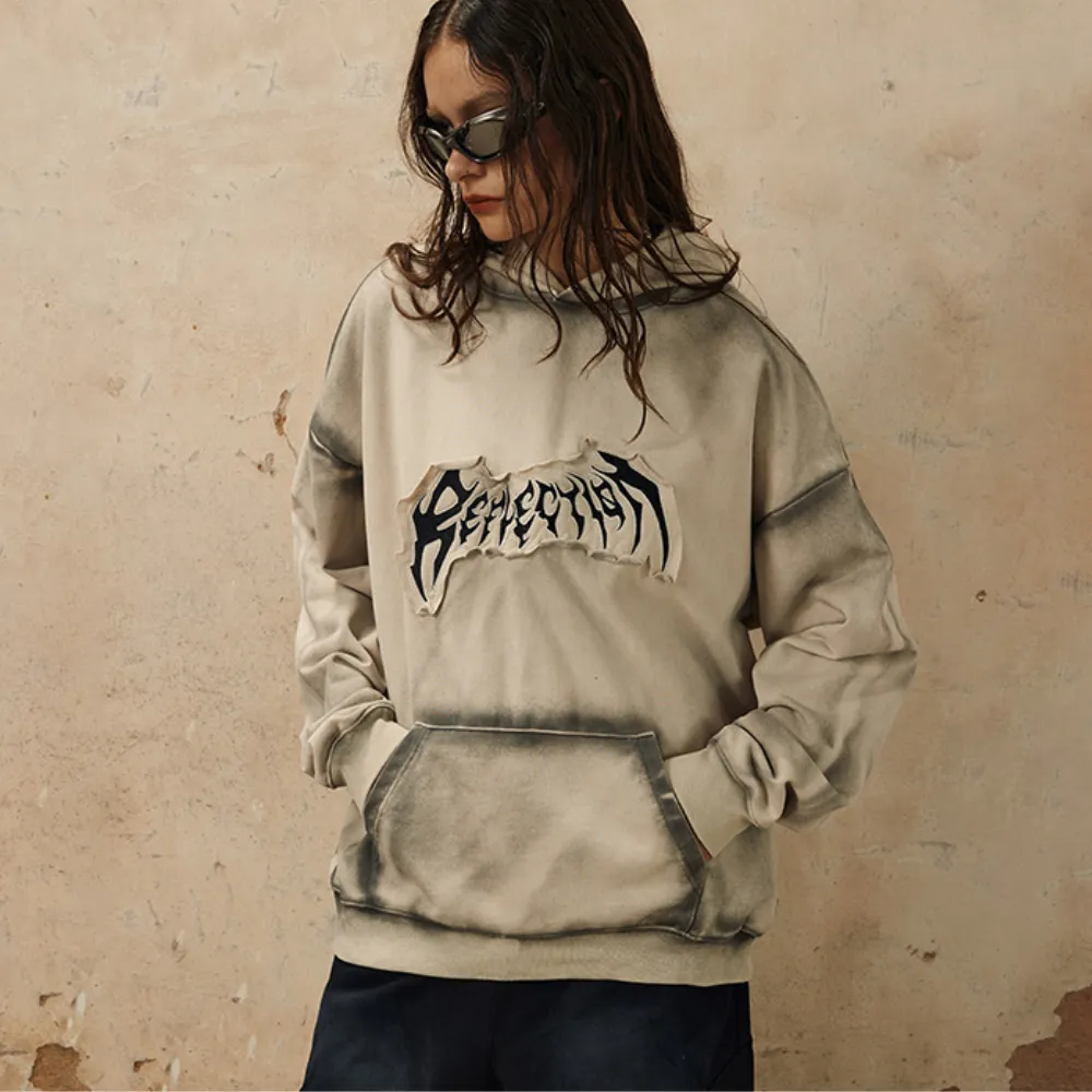 High Street Tie Dye Patch Letters Hoodie