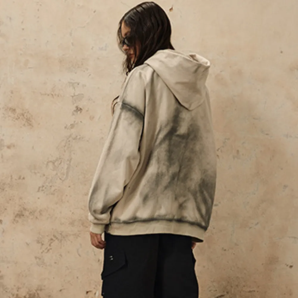 High Street Tie Dye Patch Letters Hoodie