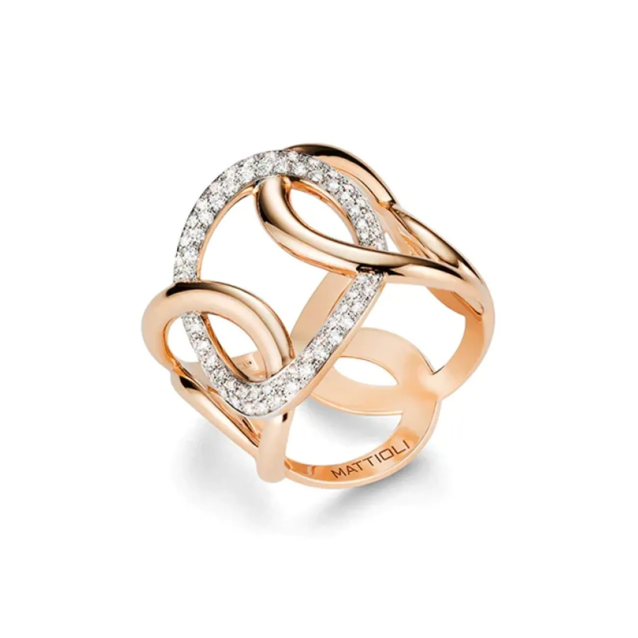 Hiroko 18K Rose Gold Diamond Ring