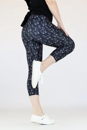 Holographic Llama - Casual Capri Leggings