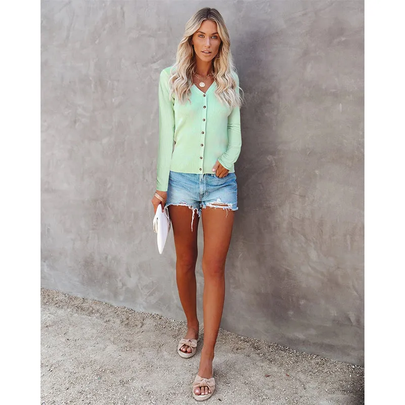 Hot style long sleeve casual blouse