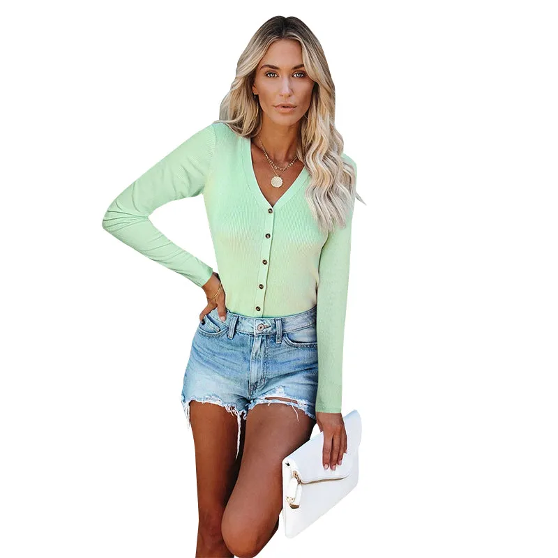 Hot style long sleeve casual blouse