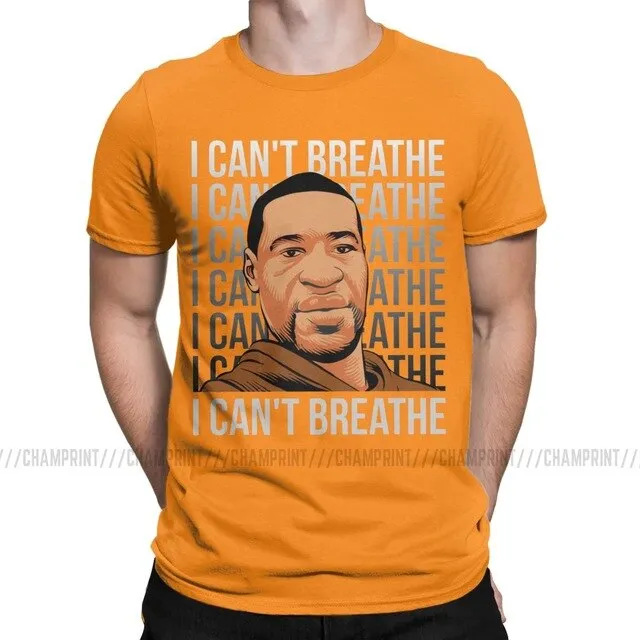 I Can't Breathe Men's T Shirts George Floyd Black Lives Matter Hipster Tees Short Sleeve T-Shirt Graphic Printed Clothes