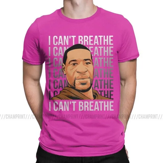 I Can't Breathe Men's T Shirts George Floyd Black Lives Matter Hipster Tees Short Sleeve T-Shirt Graphic Printed Clothes