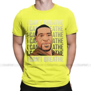 I Can't Breathe Men's T Shirts George Floyd Black Lives Matter Hipster Tees Short Sleeve T-Shirt Graphic Printed Clothes