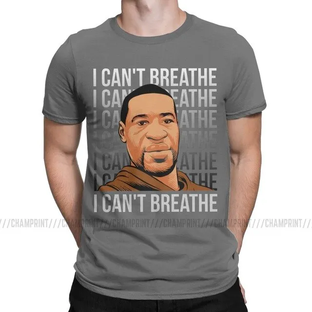 I Can't Breathe Men's T Shirts George Floyd Black Lives Matter Hipster Tees Short Sleeve T-Shirt Graphic Printed Clothes