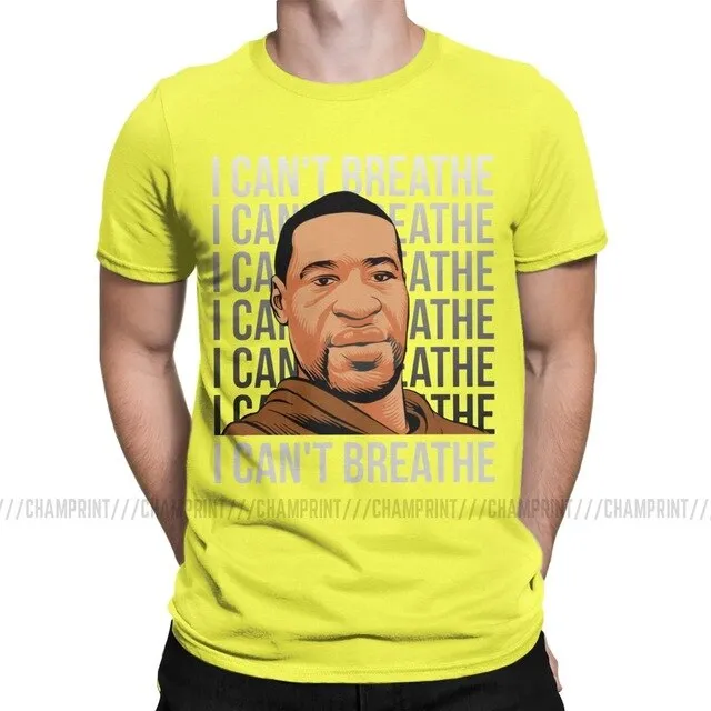 I Can't Breathe Men's T Shirts George Floyd Black Lives Matter Hipster Tees Short Sleeve T-Shirt Graphic Printed Clothes