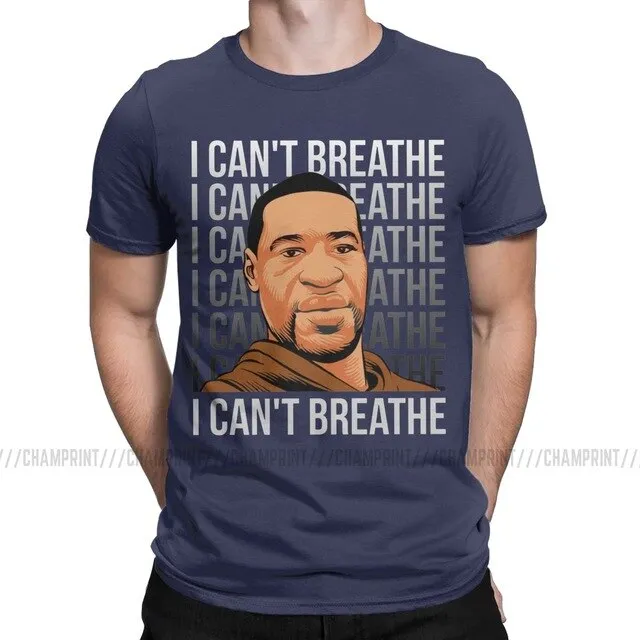 I Can't Breathe Men's T Shirts George Floyd Black Lives Matter Hipster Tees Short Sleeve T-Shirt Graphic Printed Clothes