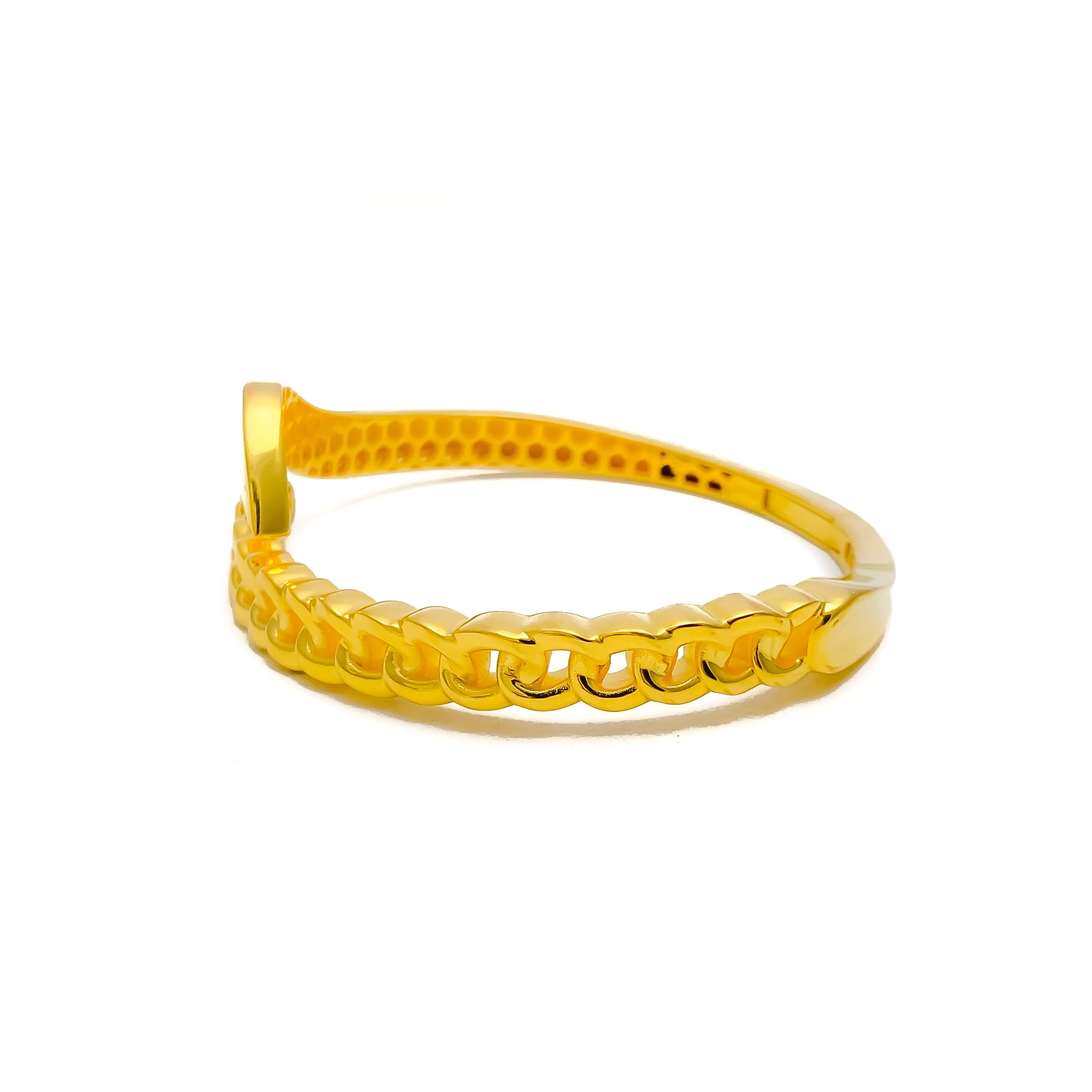 Iconic Gorgeous 21k Gold CZ Bangle Bracelet