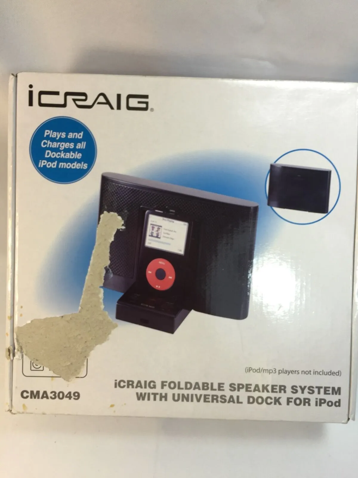 Icraig Cma3049 Portable Dock Docking Station 4g Foldable Speaker Plays & Charges