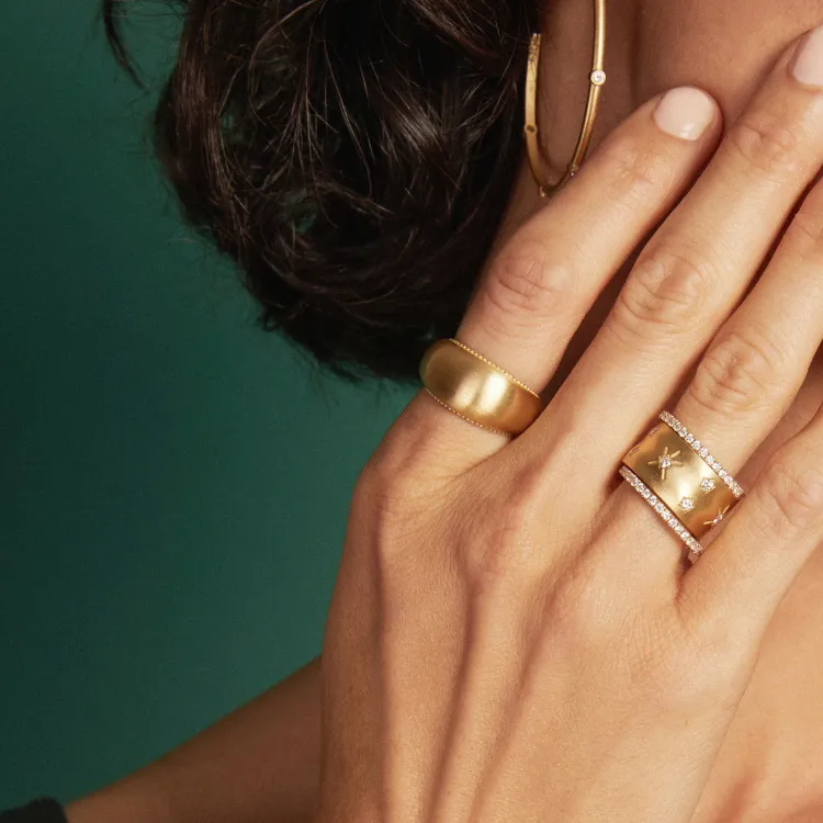 Infinity 18k Gold Bubble Ring