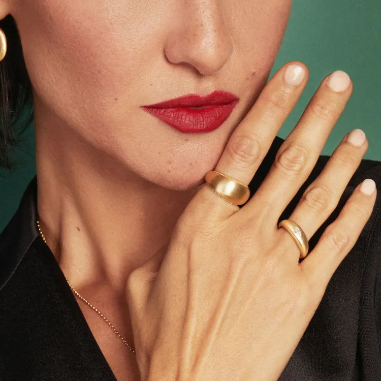 Infinity 18k Gold Bubble Ring